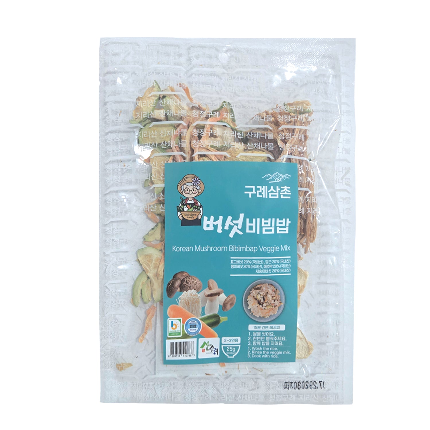 Korean Mushroom Bibimbap Veggie Mix (25g)